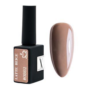 Lakier Hybrydowy 10 ml Latte Beige #0802 - brązowy kryjący odcień