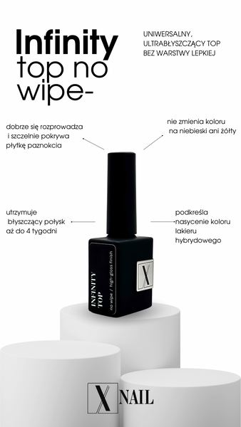 Infinity Top 10 ml - no wipe / high gloss finish, bez UV filtru