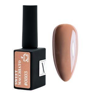 Lakier Hybrydowy 10 ml Sweet Macchiato #0803 - delikatny brązowy kryjący odcień