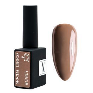 Lakier Hybrydowy 10 ml Mocha Choco #0805 - brązowy kryjący odcień