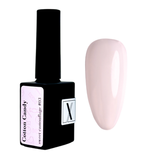 Baza kamuflująca 10 ml Cotton Candy #0003 - mleczno r&oacute;żowa elastyczna baza kamuflująca
