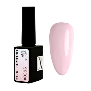 Lakier ciepły r&oacute;żowy p&oacute;łtransparentny hybrydowy do paznokci Nude Comfort #0505 10ml