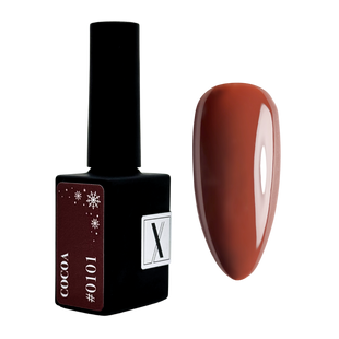 Lakier Hybrydowy 10 ml Cocoa #0101 - ciepły brązowy kryjący odcień