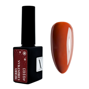 Lakier Hybrydowy 10 ml Merry Christmas #0103 - ciepły czerwony kryjący odcień