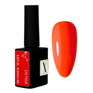 Lakier Hybrydowy 10 ml Bloody Mary #0610 - nasycony neonowy czerwony kryjący odcień
