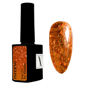 Lakier Hybrydowy 10 ml Grapefruit Rush by Elen 06/25 - nasycony pomarańczowy kryjący odcień