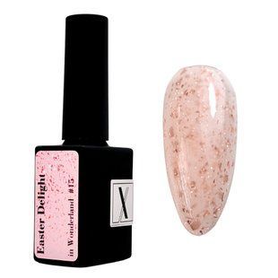 Baza kamuflująca 10 ml Easter Delight #0015 - baza beżowa z folią i drobinkami