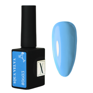 Lakier Hybrydowy 10 ml Aqua Velva #0603- nasycony neonowy niebieski kryjący odcień