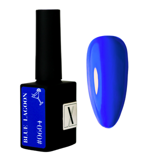 Lakier Hybrydowy 10 ml Blue Lagoon #0604 - nasycony neonowy granatowy kryjący odcień