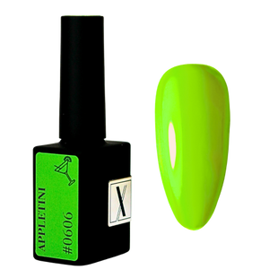 Lakier Hybrydowy 10 ml Appletini #0606 - nasycony neonowy jasnozielony kryjący odcień